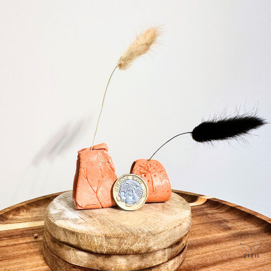 Miniature Pressed Leaf Vases: Danby