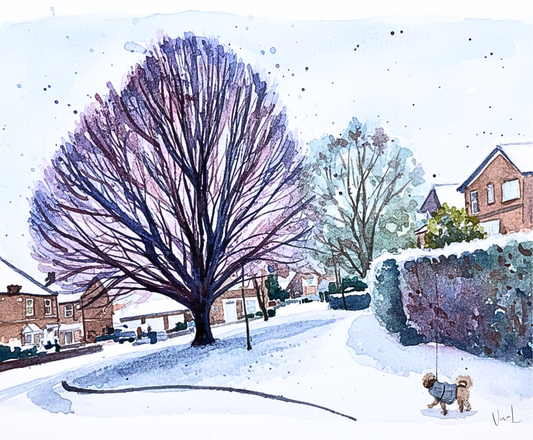 Art Placemat: Copperclay Winter Tree
