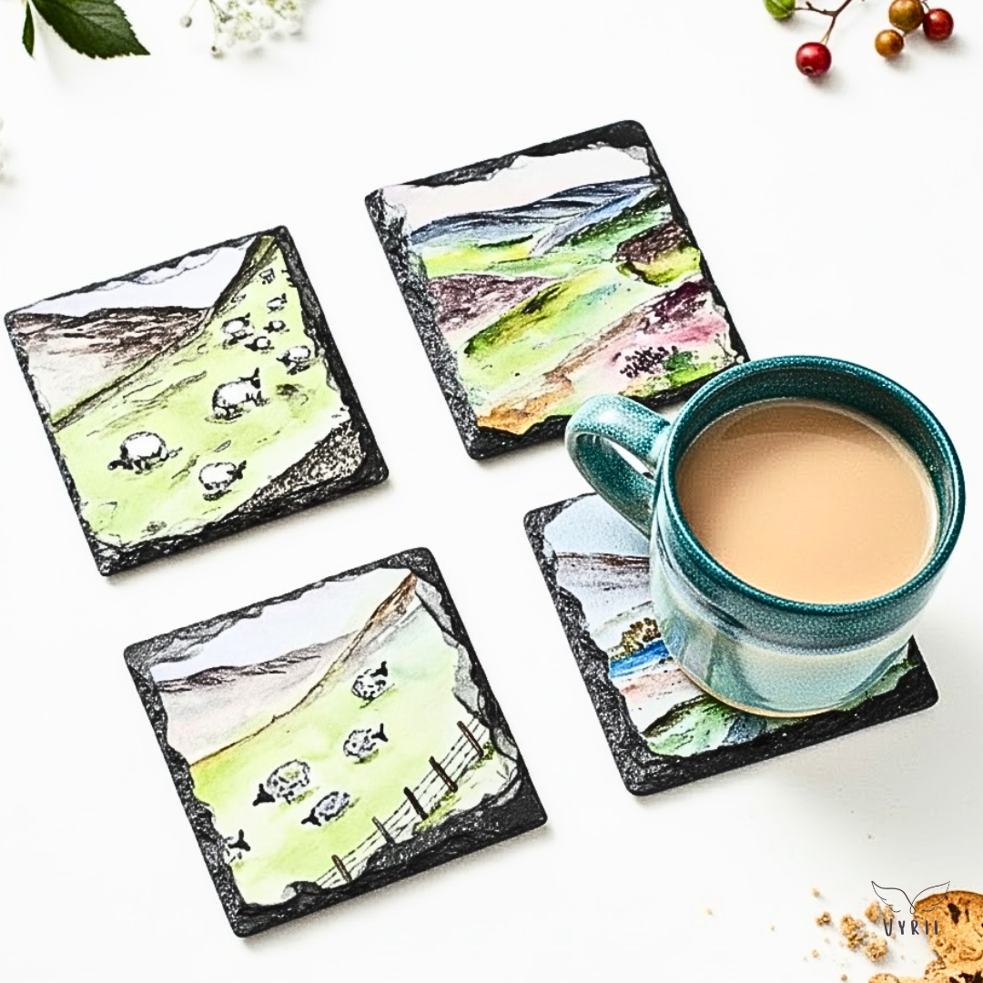 Slate Coaster: Rydal Water View