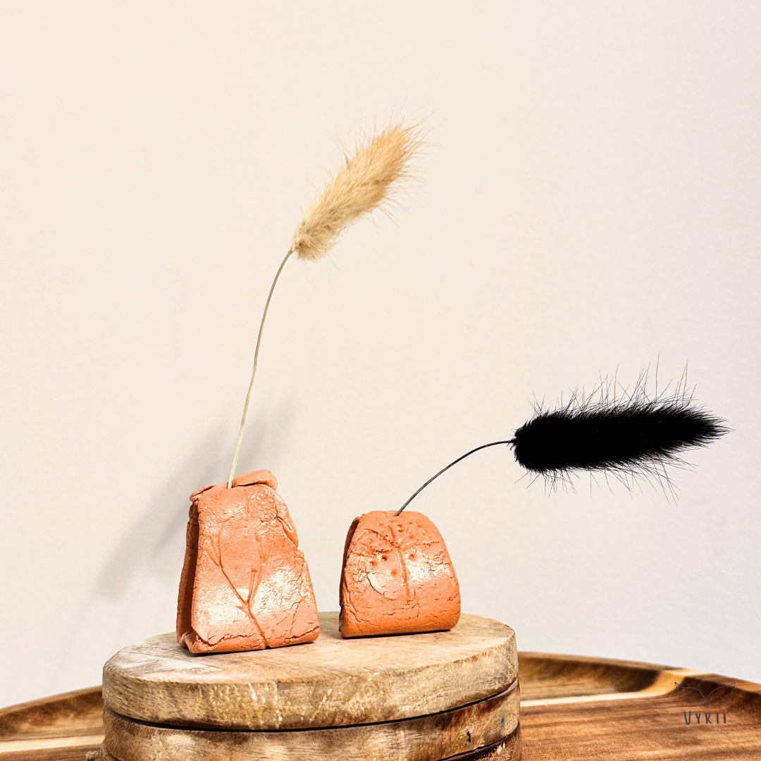 Miniature Pressed Leaf Vases: Danby