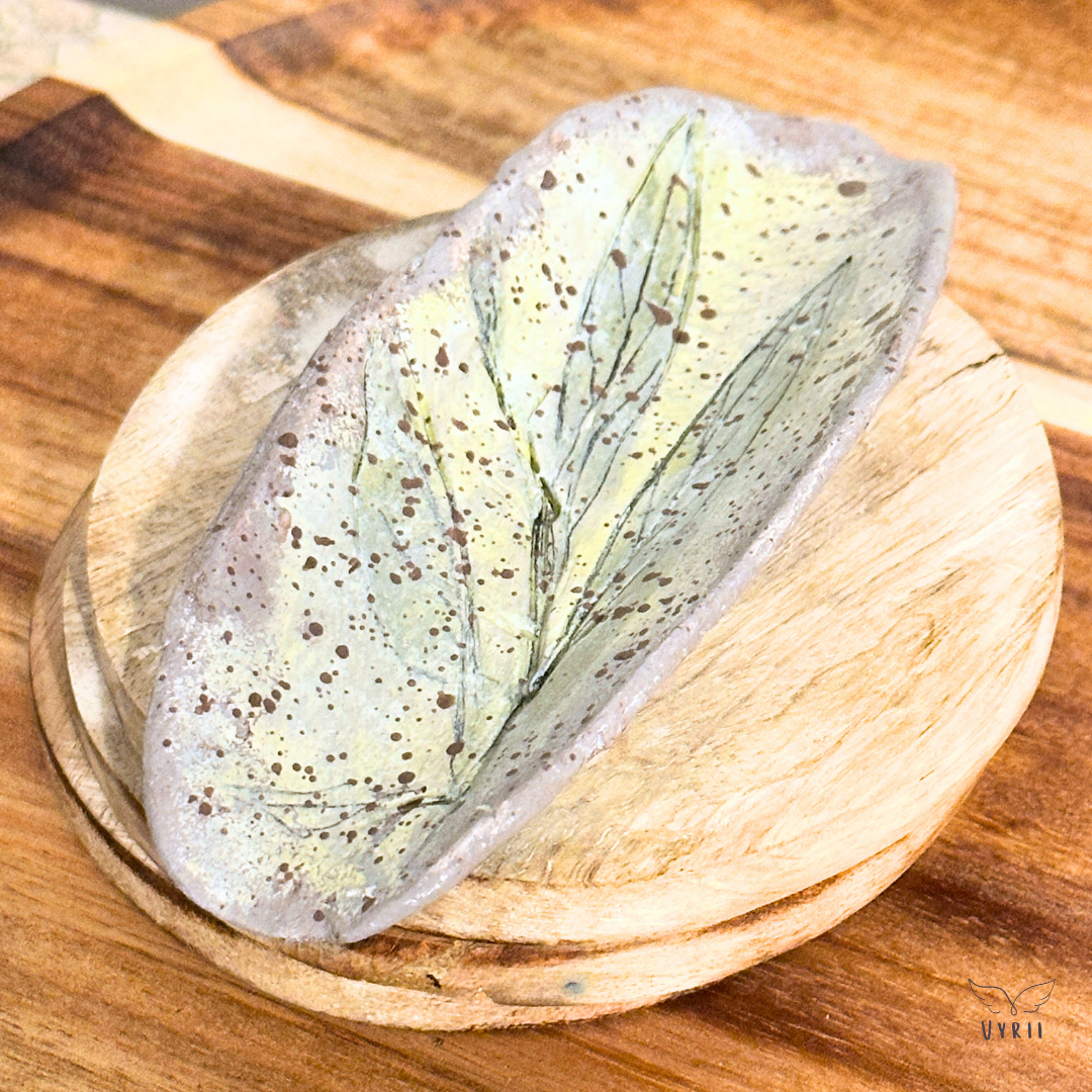 Pressed Olive Leaf Dish