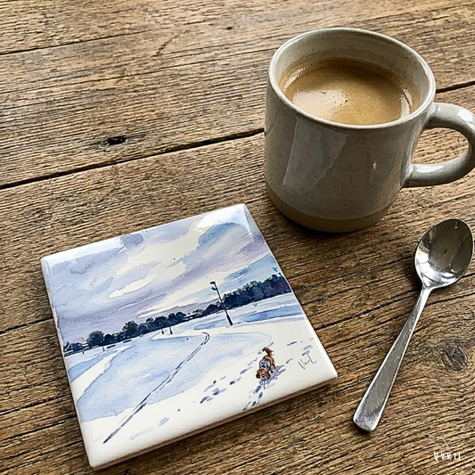 Art Coaster: Snow Day in Millfields Park