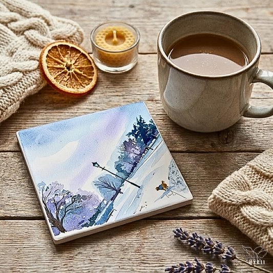Art Coaster: Mallison Hill Snow View
