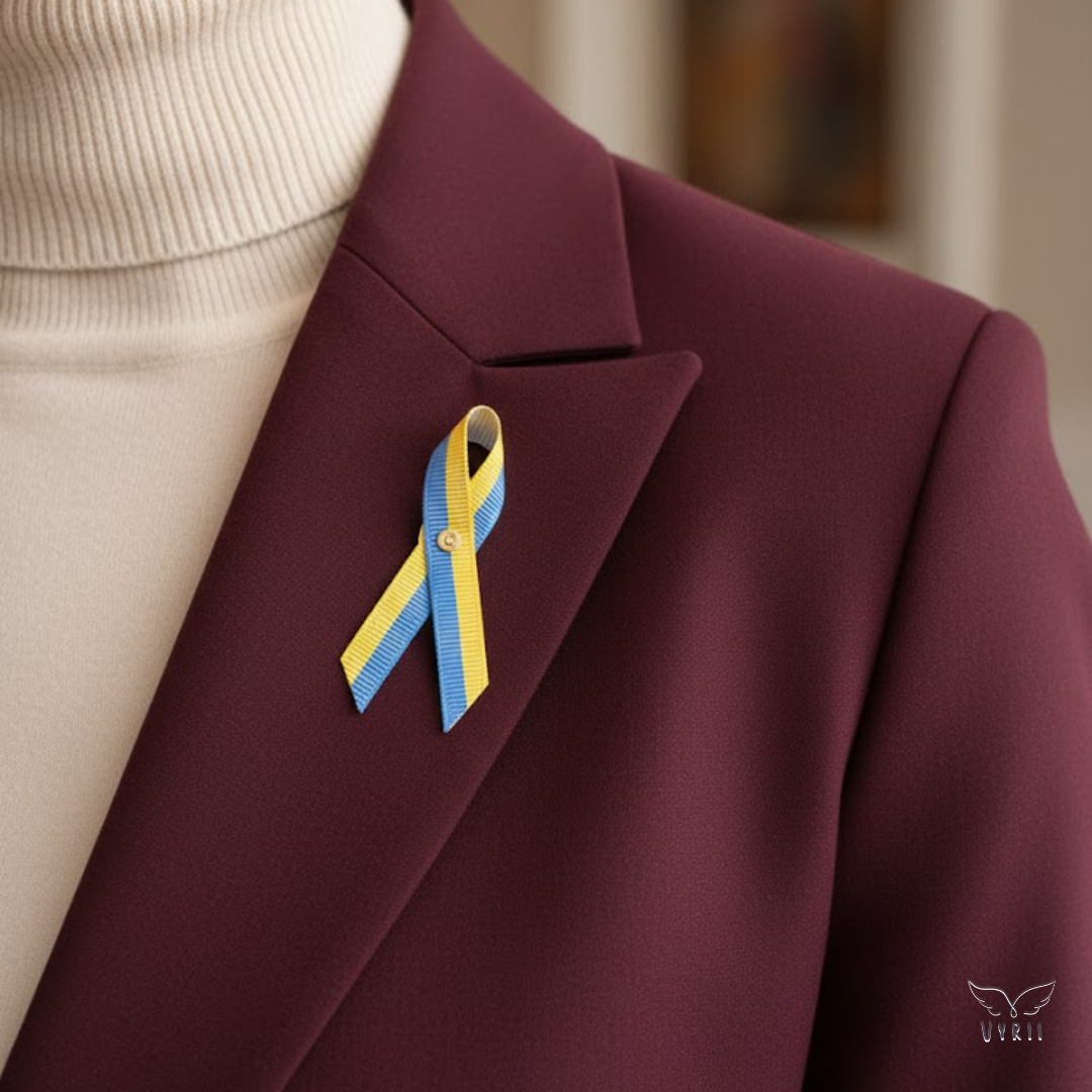Ukrainian Support Ribbon Pin