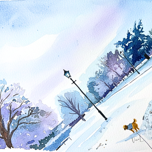 Art Coaster: Mallison Hill Snow View