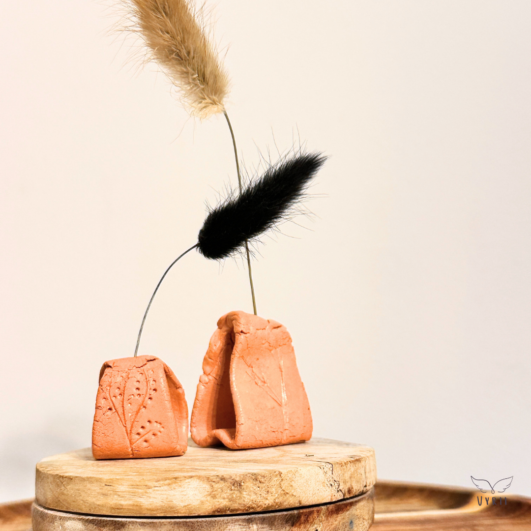 Miniature Pressed Leaf Vases: Danby