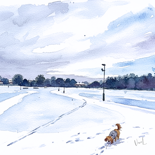 Art Coaster: Snow Day in Millfields Park