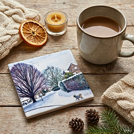 Art Coaster: Winter View of the Copperclay Tree