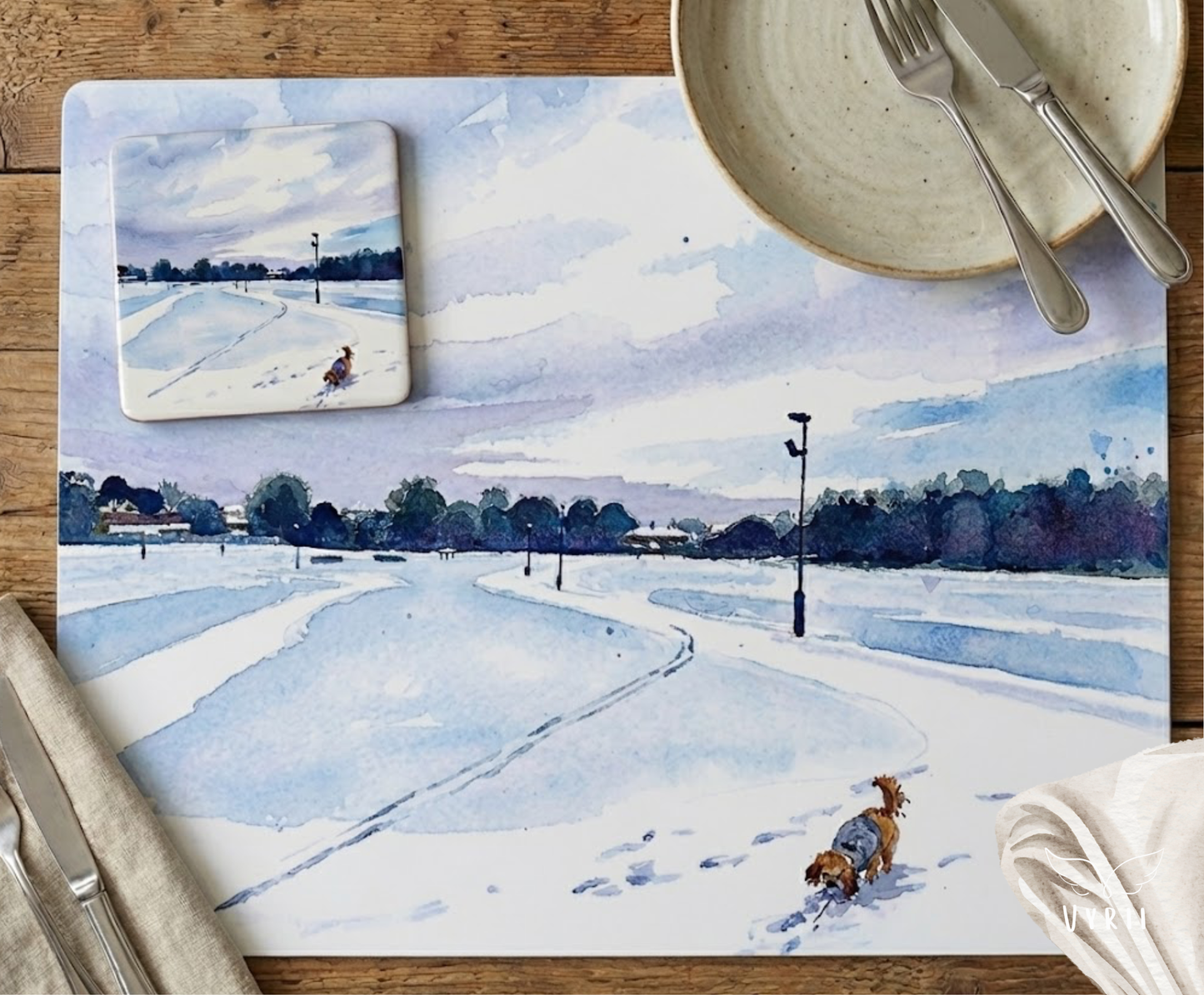 Art Coaster: Snow Day in Millfields Park