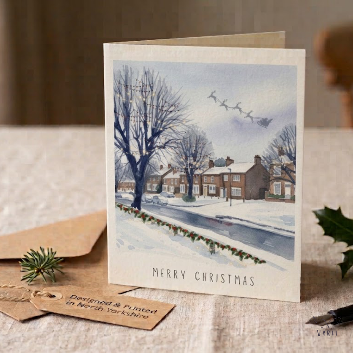 Festive Lane Christmas Card