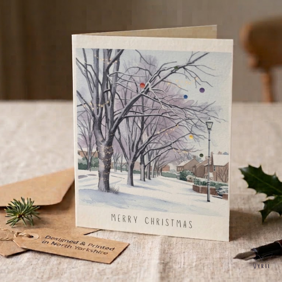Winter Lane Christmas Card