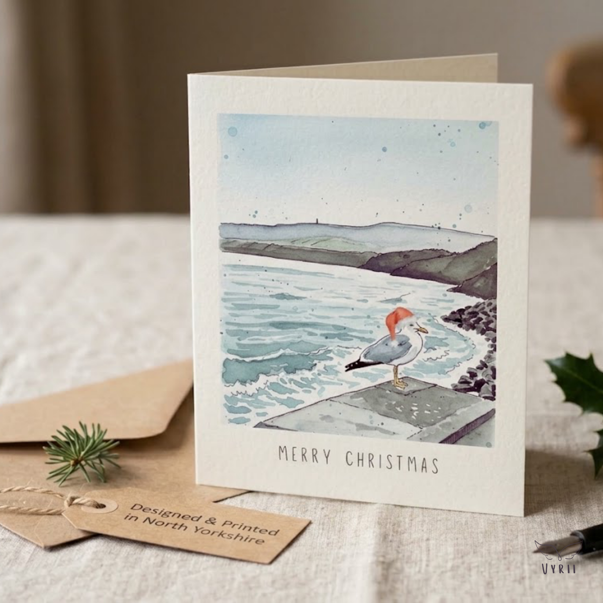 Festive Seagull from Robin Hood's Bay