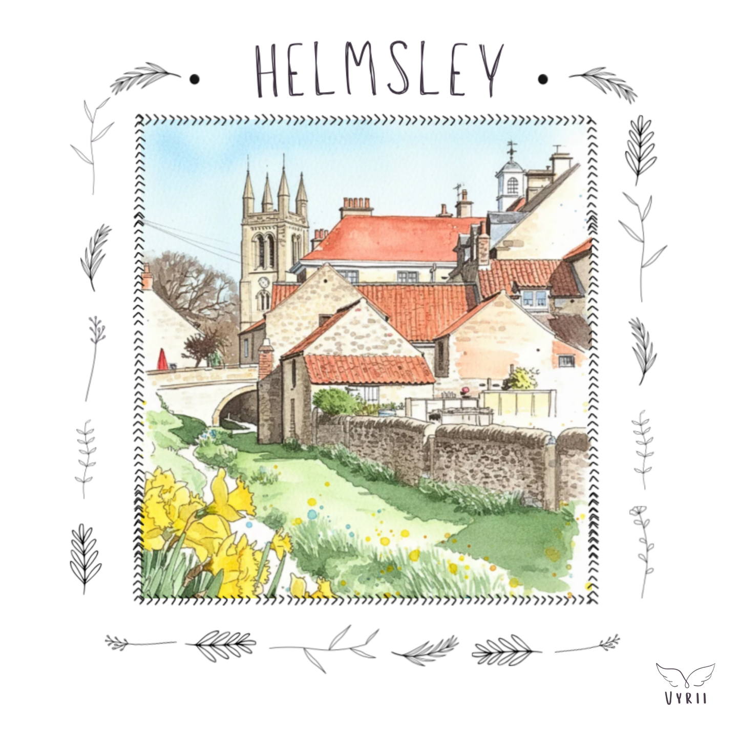 Helmsley's Daffodils: Pen& Wash