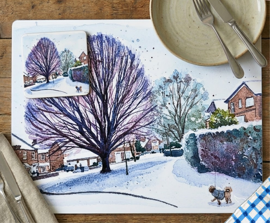 Art Placemat: Copperclay Winter Tree