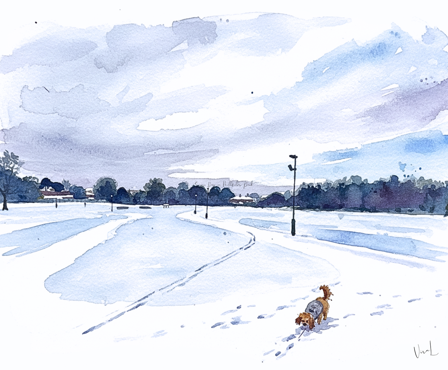 Art Placemat: Snow Day in Millfields Park