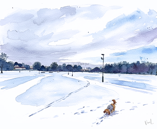 Art Placemat: Snow Day in Millfields Park