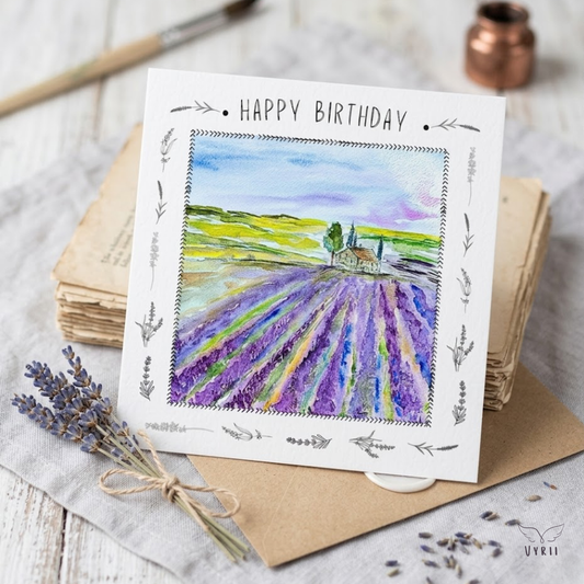 Lavender Greeting Card: HB