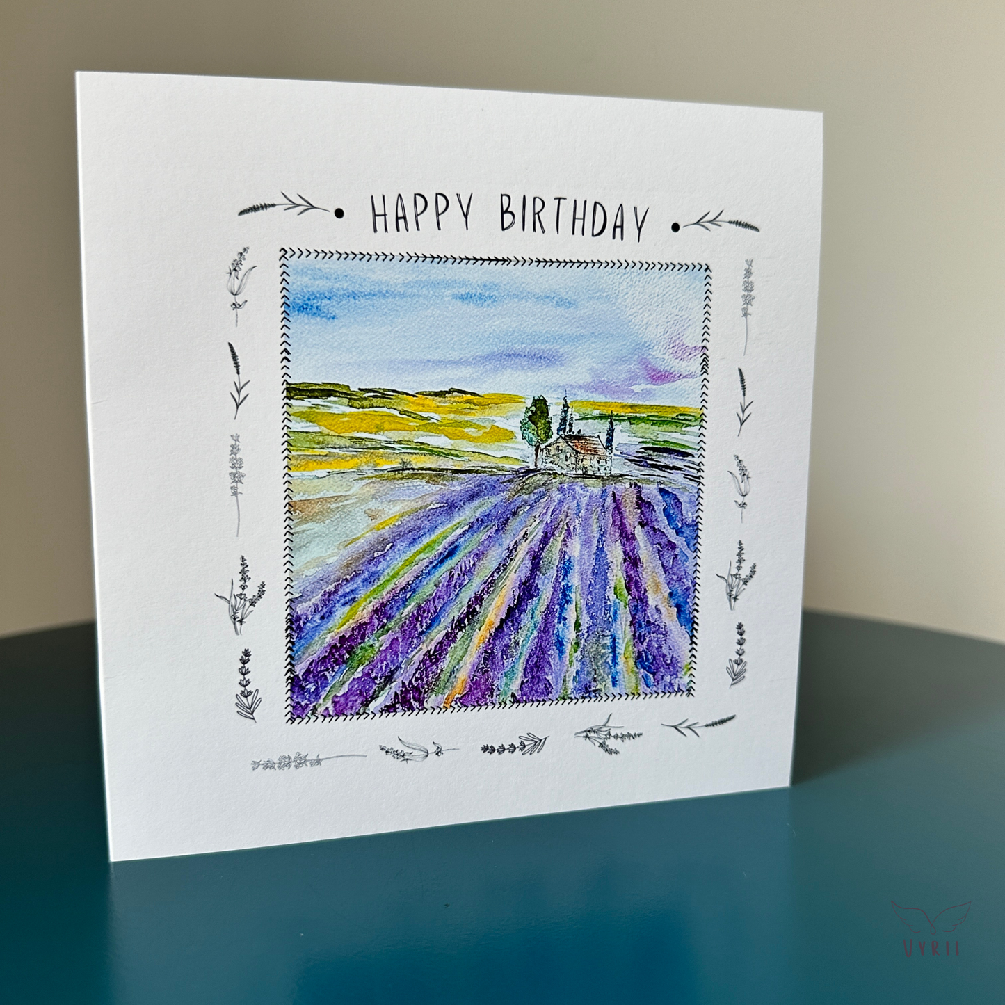 Lavender Greeting Card: HB