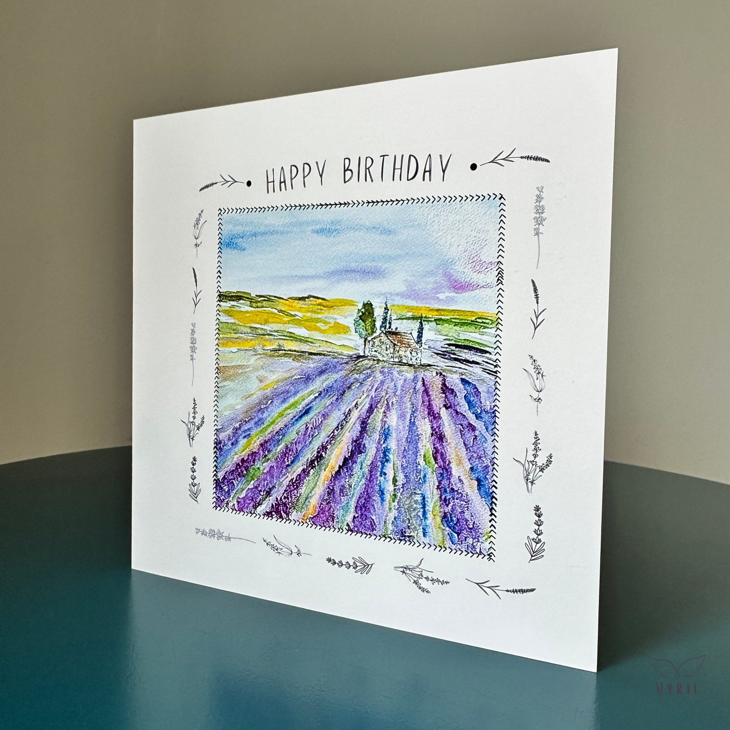 Lavender Greeting Card: HB