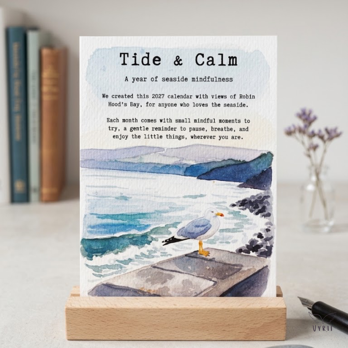 Tide & Calm: 2027 Desk Calendar with Robin Hood's Bay Views