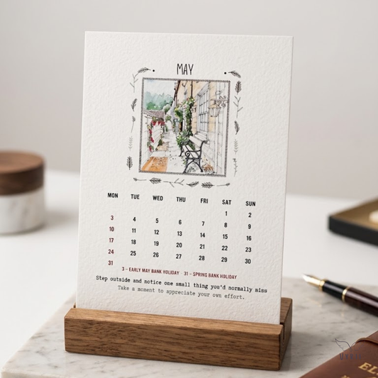 Tide & Calm: 2027 Desk Calendar with Robin Hood's Bay Views