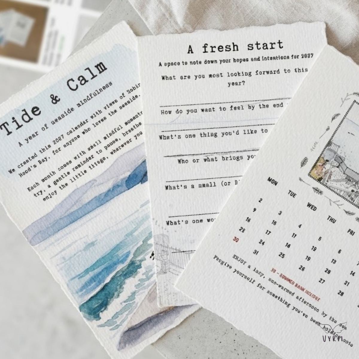 Tide & Calm: 2027 Desk Calendar with Robin Hood's Bay Views