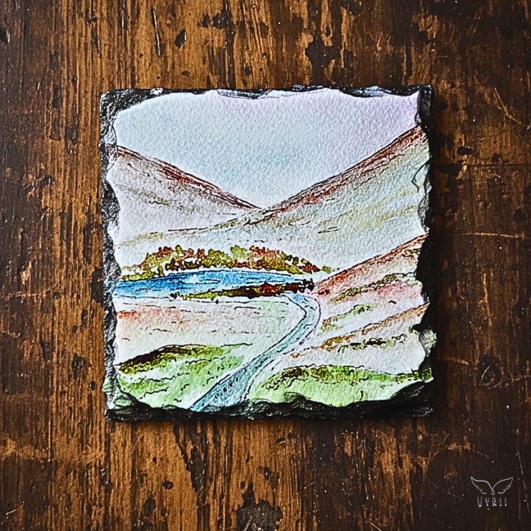 Slate Coaster: Rydal Water View