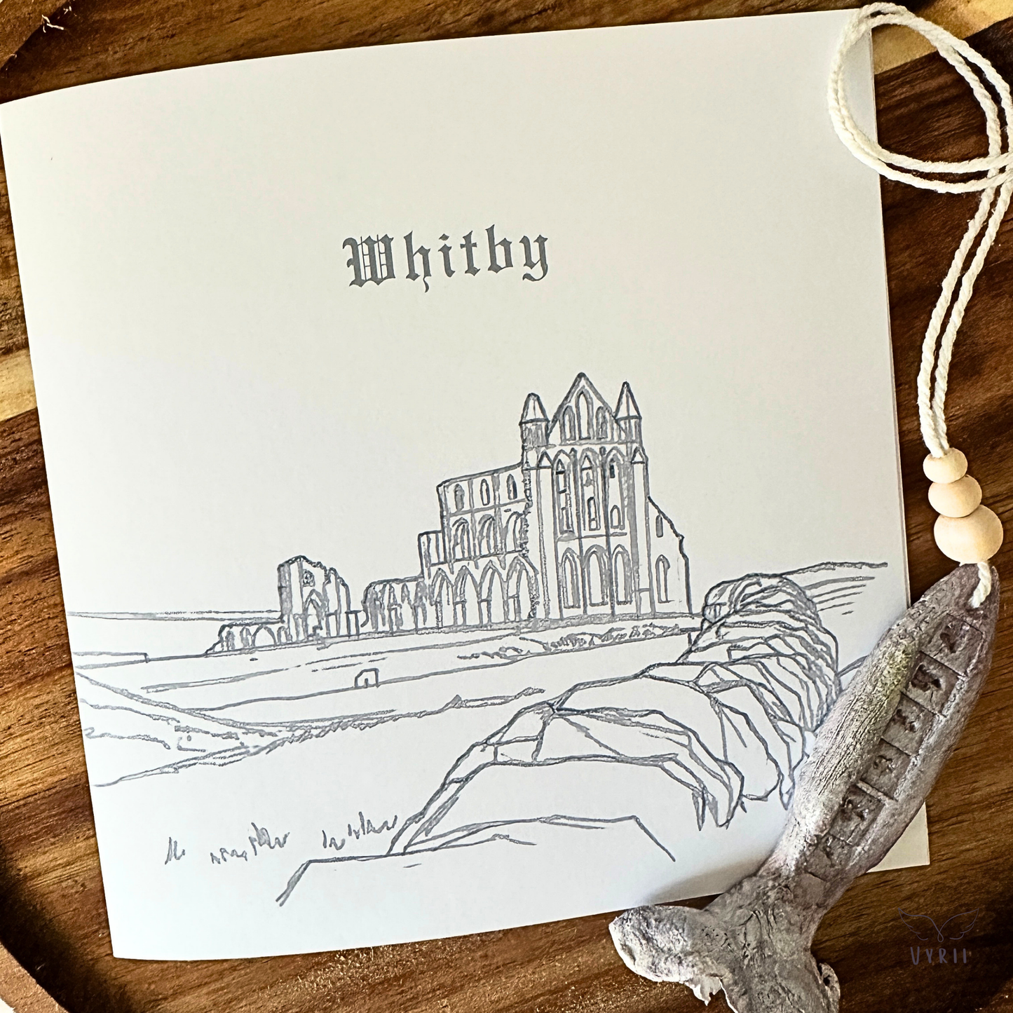 The Whitby Abbey Sketch Card